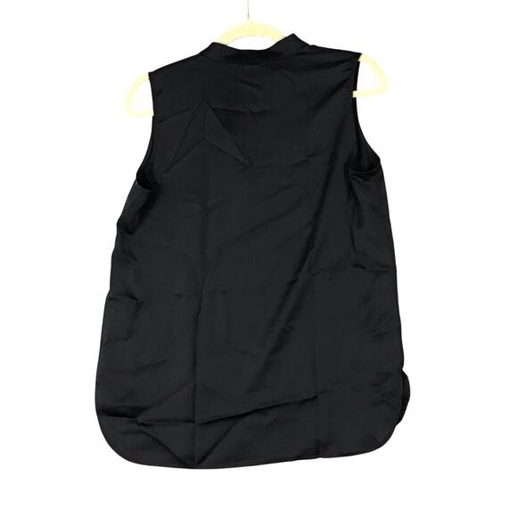 Anne Klein Womens Small Black Sleeveless V-Neck Top Pullover Sheer NWT - Picture 3 of 10